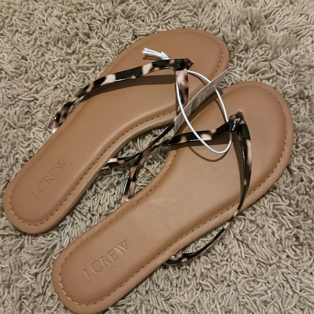 J. Crew flip flops, size 7